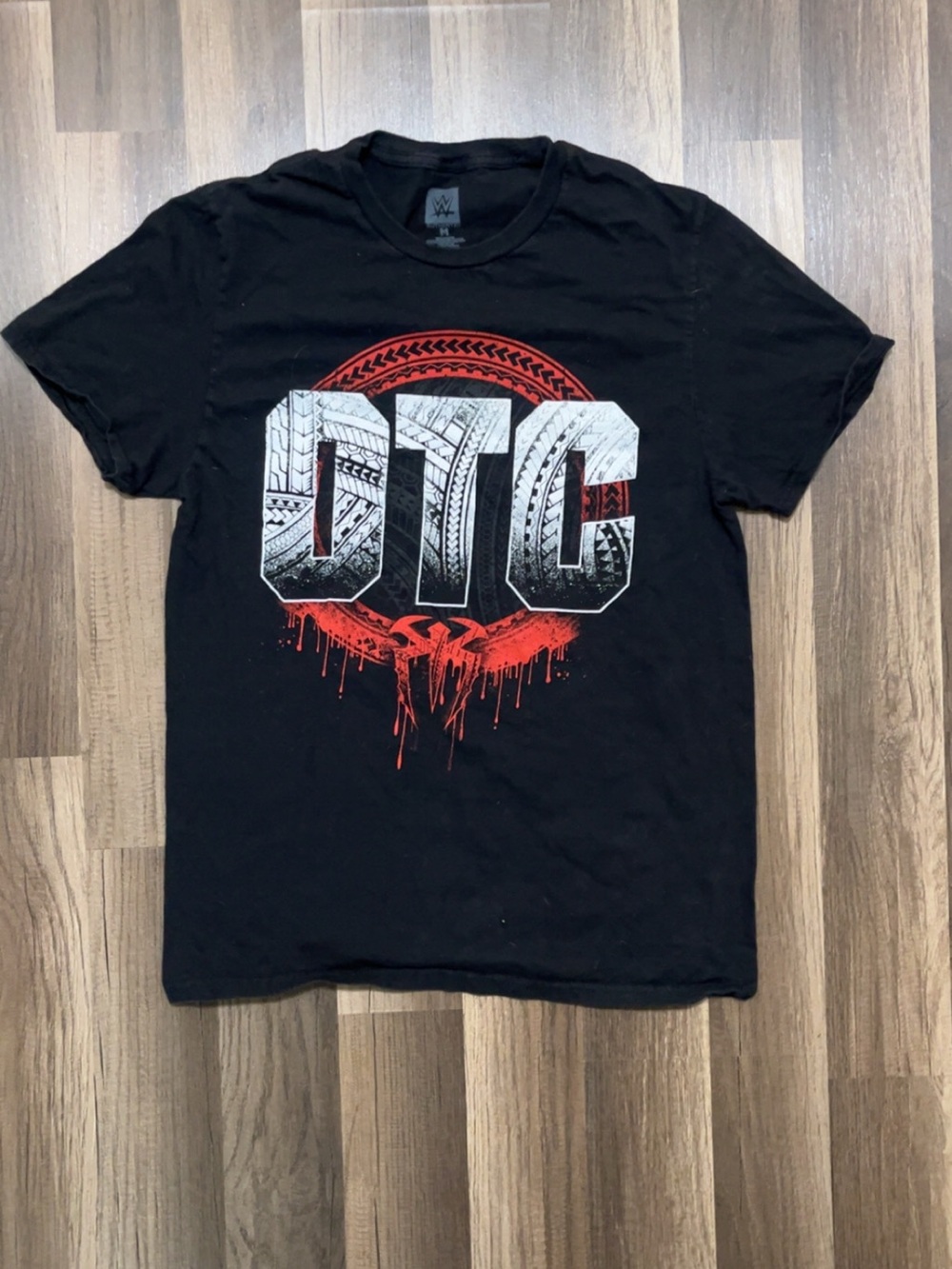 WWE ROMAN REIGNS OTC Mens Medium Black Wrestling Shirt